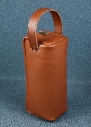 Кожаный несессер классика, натуральная кожа итальянский краст, цвет коричневый6 фото