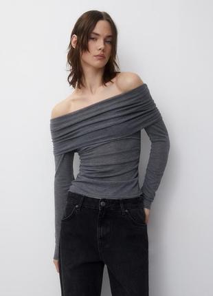 Топ с открытыми плечами Pull&Bear топы на плечи 3241348