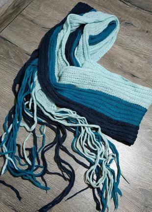 Довгий шарф, у відтінках морської  хвилі redhering1 фото