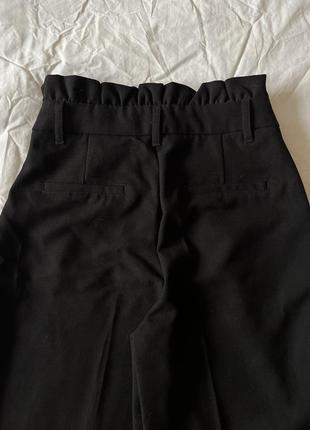 Mohito черные брюки, штаны со стрелками на талии7 фото
