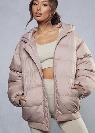 Жіноча куртка пуховик курточка зимова тепла тренд misspap оверсайз стильна zara