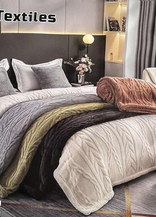 Плед эвро на искусственном меху в сумке🎄🎄🎄🎄покрывало