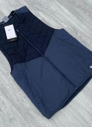 Жилетка муж. nike therma-fit adv down running vest (арт. dj0533-475)8 фото