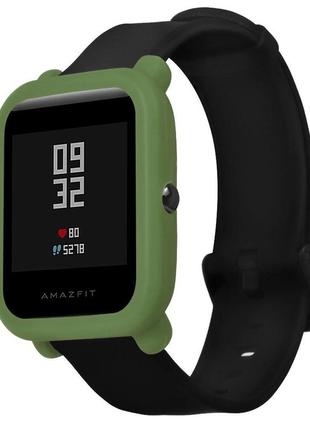 Защитный чехол для смарт часов amazfit bip / bip lite / bip s зеленый3 фото