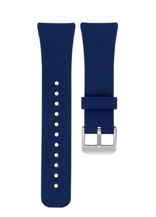 Ремінець силіконовий для годинника 20 мм type с темно-синій1 фото