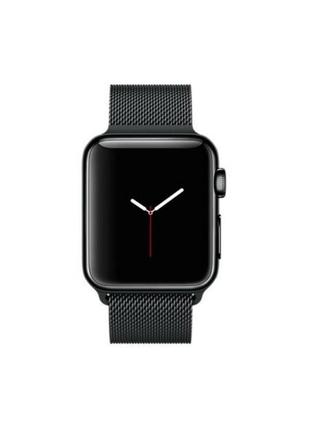 Ремешок для часов milanese loop steel bracelet apple watch, 38-40 мм. black3 фото
