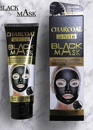 ✨ маска для обличчя wokali charcoal black mask whitening complex🖤 ✨