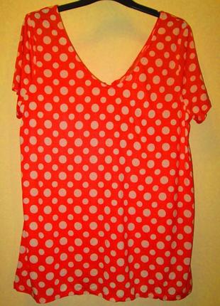 Дуже красива блуза футболка next в горошок натуральна розмір 14