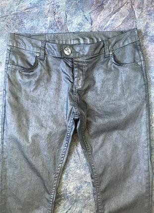 Джинси суперслим сріблясті стрейч від fiveunits