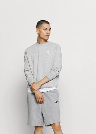 Базовый свитшот nike nsw swoosh club sweatshirt grey