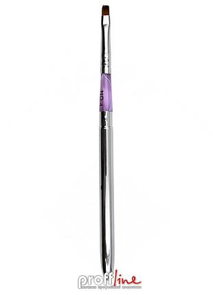 Пензель для гелю з металевою ручкою gloris (прямий no 4)