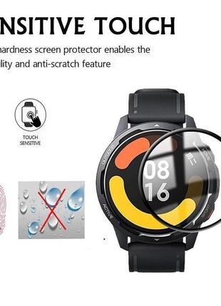 Защитная пленка с рамкой для смарт часов xiaomi watch s1 active (1 шт.)2 фото