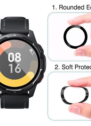 Защитная пленка с рамкой для смарт часов xiaomi watch s1 active (1 шт.)4 фото