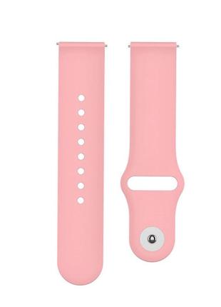 Ремешок силиконовый для часов 20 мм sport design бледно-розовый3 фото