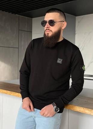 Свитшот мужской черный stone island