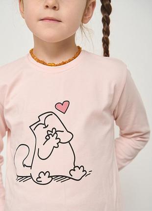Пижама для девочки с штанами коты 146512 фото