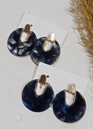 Сережки акрилові абстракція