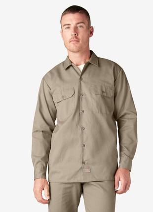Сорочка dickies long sleeve work shirt