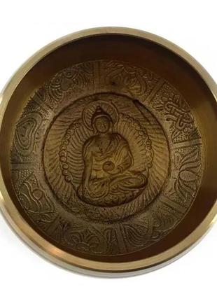 Чаша поющая бронзовая " будда" (6.5х 13х11.8 см)4 фото