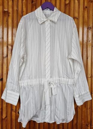 Удлиненная блуза, туника mango в полоску.