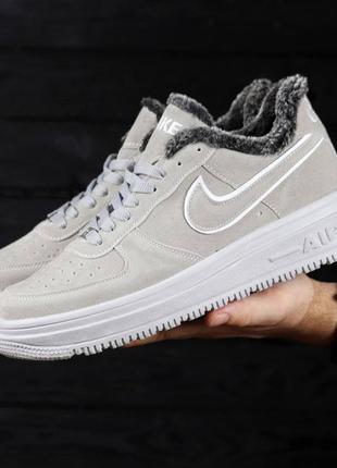 Nike suede winter мех/полоские зимние кроссовки/мужские зимние кроссовки2 фото