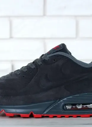 Nike air max 90 серым найк зима winter ❄️ теплые зимние ботинки сапоги fur мех ☔️🌧🌤☀️7 фото