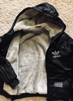 Куртка, бомбер, толстовка adidas chile 62 оригинал! шерпа размер s,м