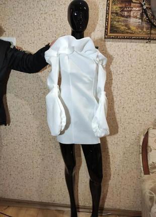 Белое платье мини из неопрена asos disign2 фото