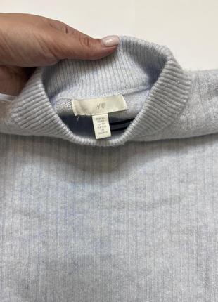 Удлиненный оверсайз свитер джемпер в рубчик h&m7 фото