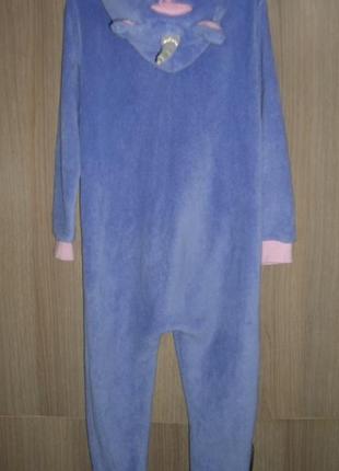Пижама кигуруми слип флисовый единорог 8-10 лет рост 134-1403 фото