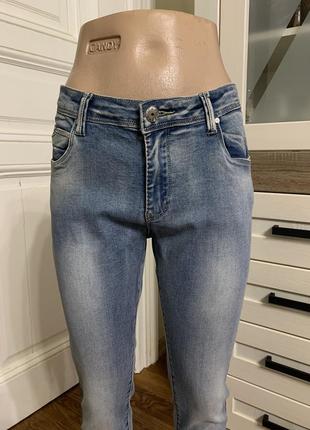 Женские светлые джинсы хл скинни узкие зауженные2 фото