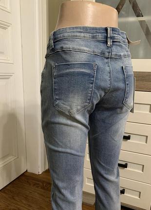 Женские светлые джинсы хл скинни узкие зауженные6 фото