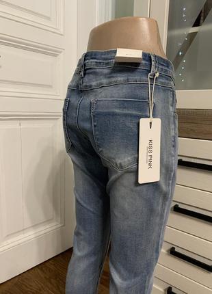 Женские светлые джинсы хл скинни узкие зауженные5 фото
