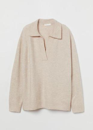 Теплый мирер свободного кроя h&m шерсть
