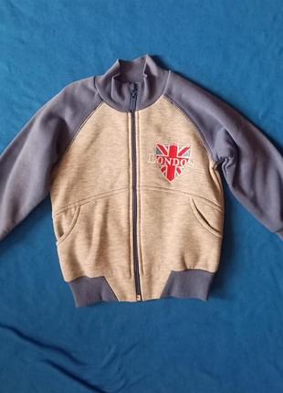 Кофта, толстовка на блискавці тепла, тринитка. бембі. 8-12 міс (86 см).