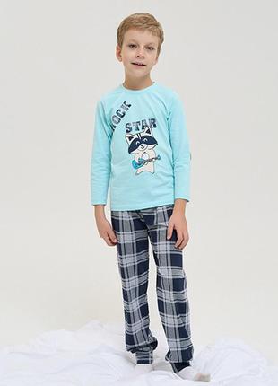 Пижама для мальчика штаны и джемпер енот 14648