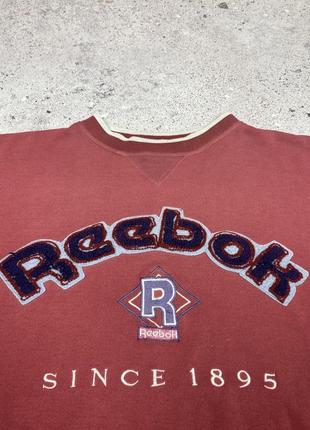 Винтажный свитшот reebok vintage 90s с большим логотипом2 фото