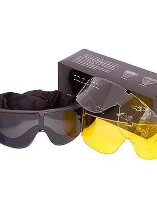 Очки тактические прозрачный визор ty-x800 черный (59429352), no branding