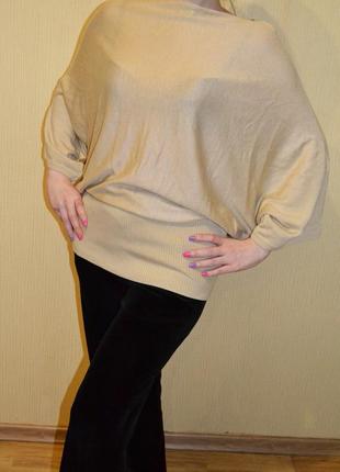 Бежевий светр у формі кажан roco baroco