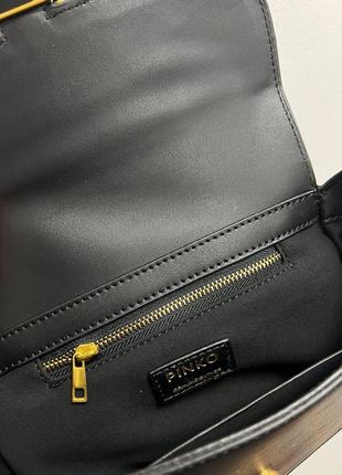 Классическая черная кожаная сумочка от pinko3 фото