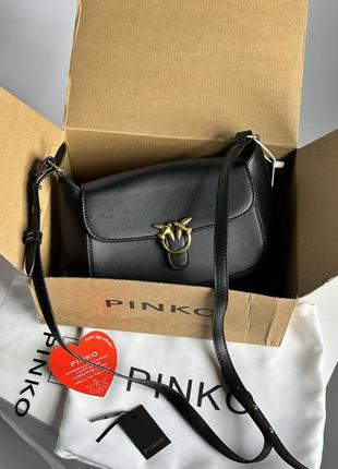 Классическая черная кожаная сумочка от pinko7 фото