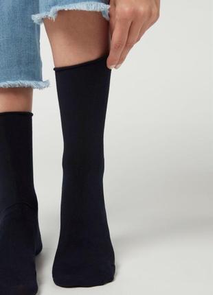 Шкарпетки жіночі calzedonia, колір темно-синій😍 кашемір1 фото