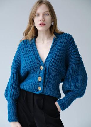 Приталений вʼязаний кардиган