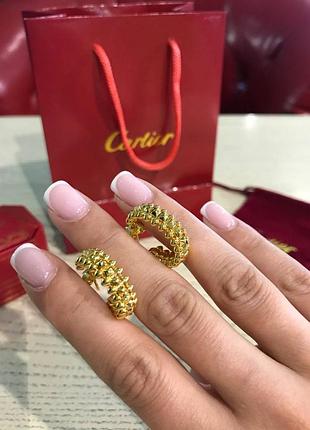 Брендові сережки cartier у лимонному золоті