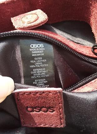 Большая, замшевая терракотовая сумка -  asos. оригинал10 фото