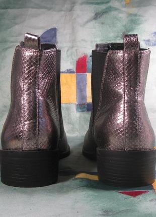 Жіночі черевики ботинки челсі colors of california сірі с блиском сріблясті луска 40 р6 фото