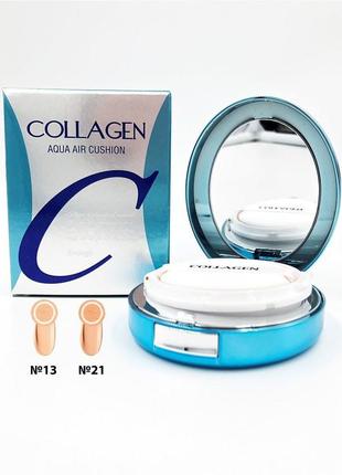 Тональный кушон зволожуючий enough collagen aqua air cushion1 фото