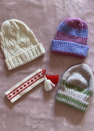 Нові якісні шапки та вінтажна нова повязка на голову