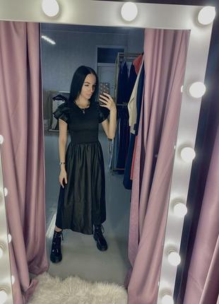 Кожаное платье от zara