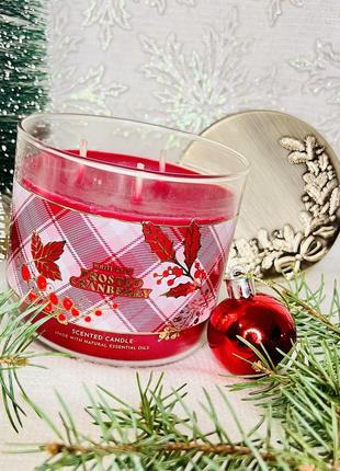 Свічка на 3 гноти frosted cranberry від bath&body works